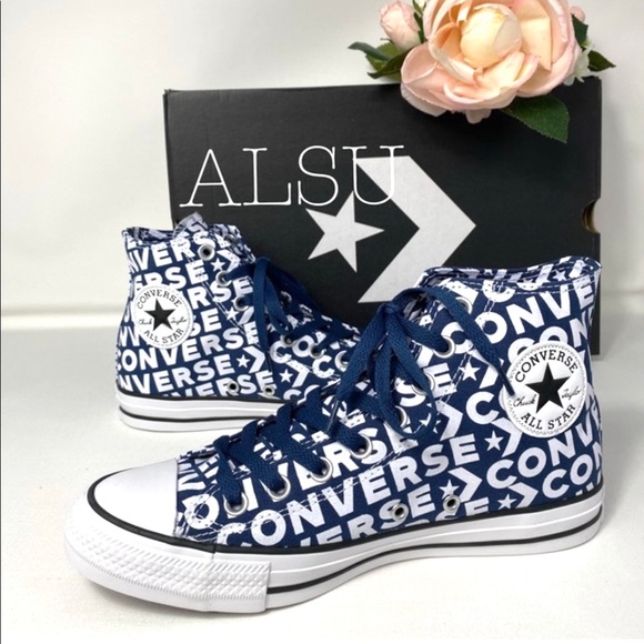 Converse Ctas Logo Navy Canvas High Top W AUTHENT - Picture 6 of 9